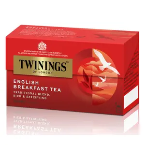 Trà Anh Buổi Sáng, English Breakfast Tea, Traditional Blend, 25 Túi Trà (50g) - TWININGS